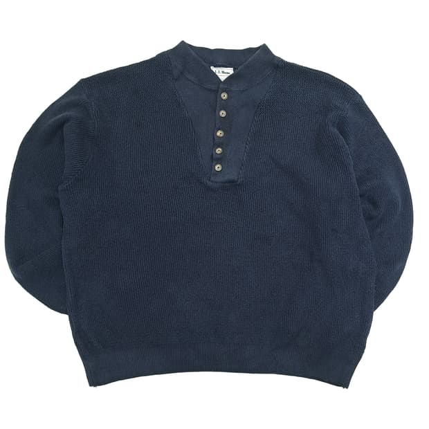 CN942 L 엘엘빈 USA 빈티지블랙 코튼 하이넥 오버핏 니트 스웨터