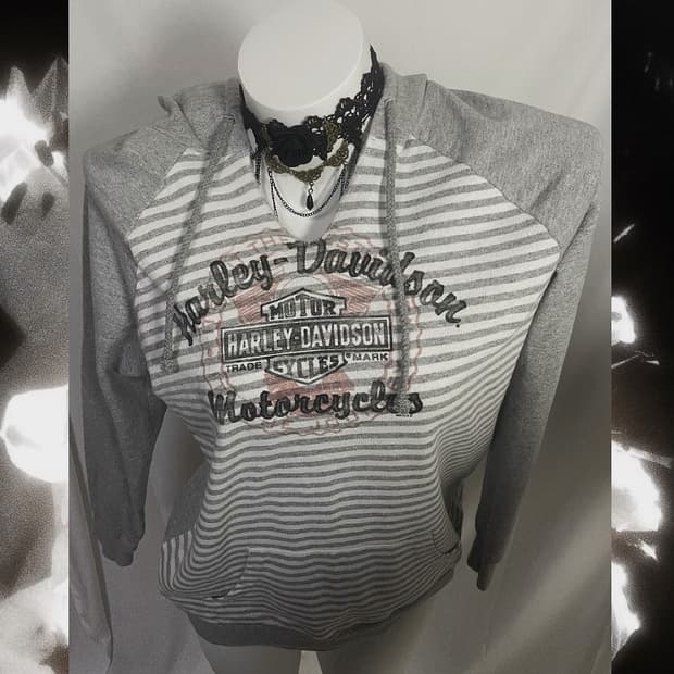 할리데이비슨 스트라이프 후드L