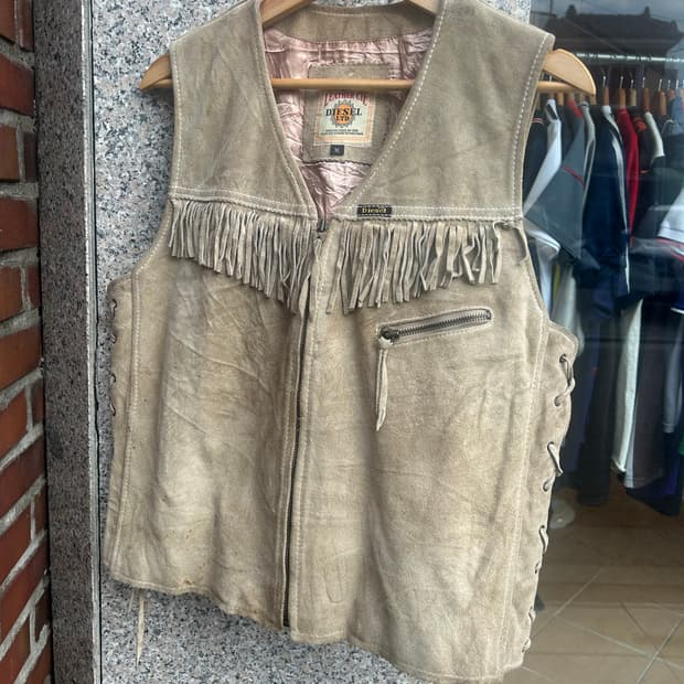 80,90’s 디젤 스웨이드프린지 베스트