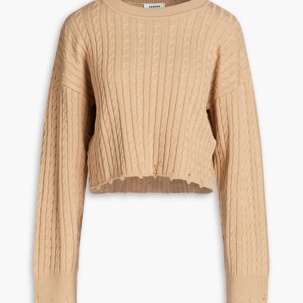 <실착 2회> 산드로(Sandro) 케이블 니트 스웨터 (36)