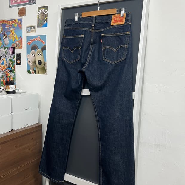 Levis 리바이스 505 레귤러 스트레이트 인디고 데님 팬츠