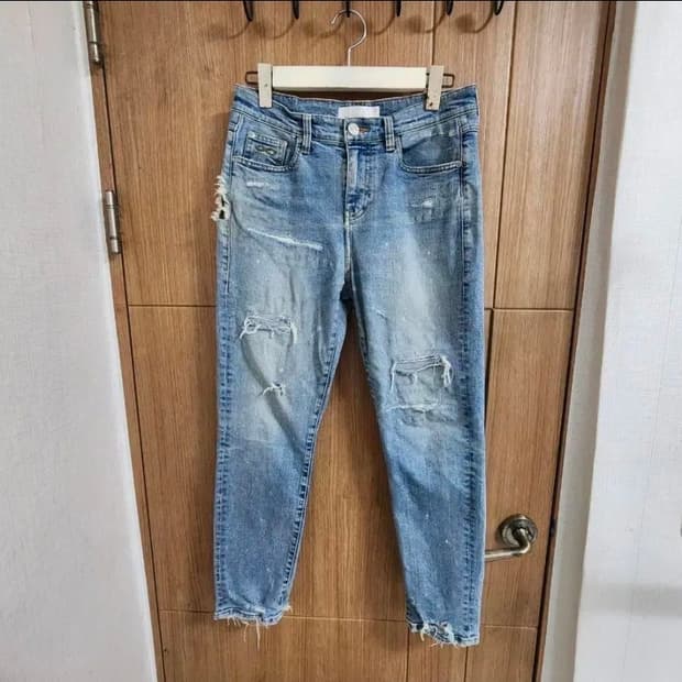 (29)플랙 데미지 데님 팬츠 청바지