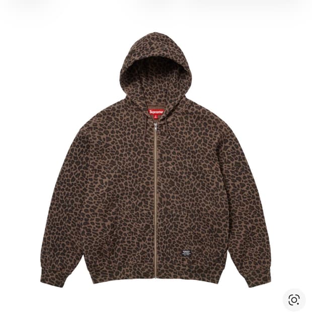 슈프림 써멀 후드집업 레오파드 25ss