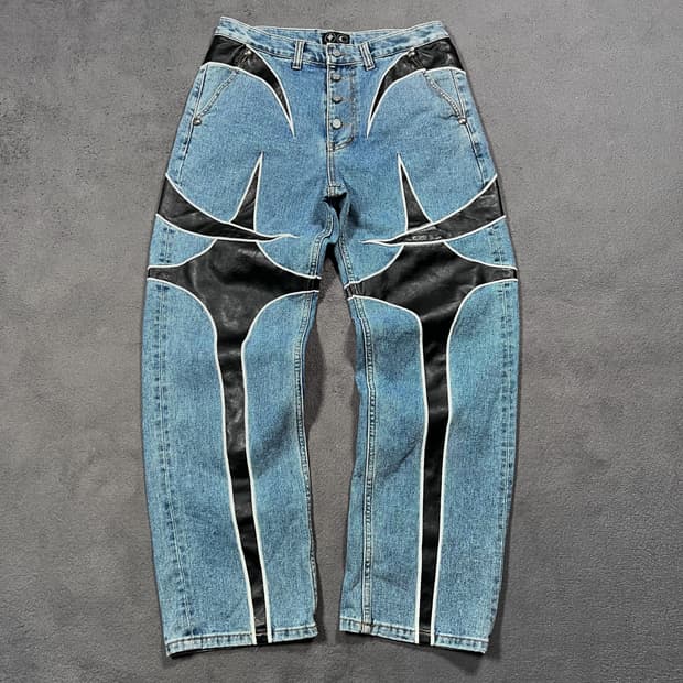 떠그클럽 레더 데님팬츠2