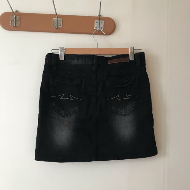 흑청 미니 스커트