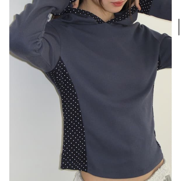 론론 도트 후드티