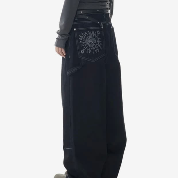 아캄 Needlework Carpenter Denim Pants