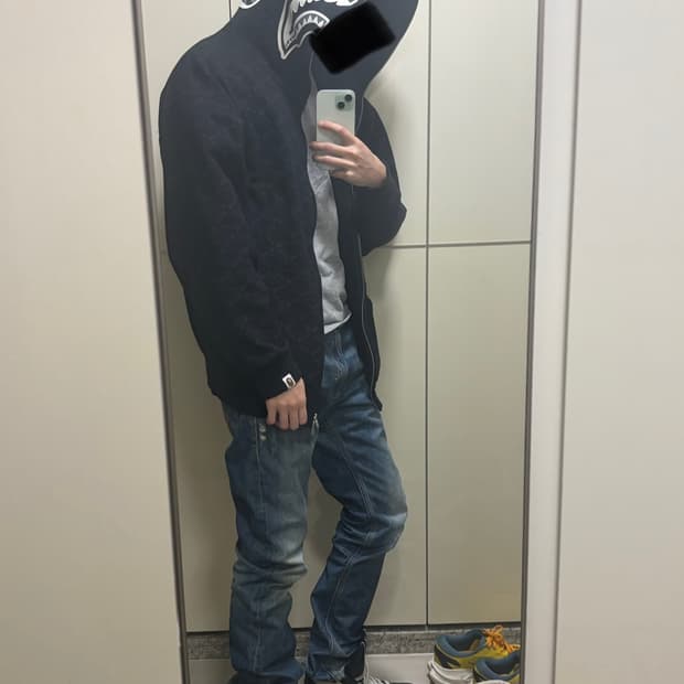 베이프 모노그램 후드집업