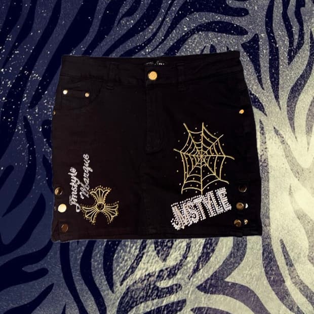 빈티지 갸루 펑크 스커트 치마