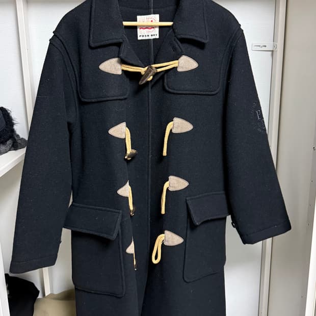 POSH BOY빈티지 블랙 떡볶이 코트