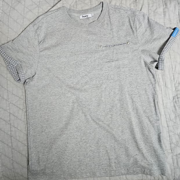 휴이 체크 반팔 01