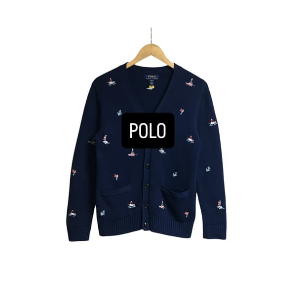 폴로 랄프로렌 노티컬 브이넥 가디건
