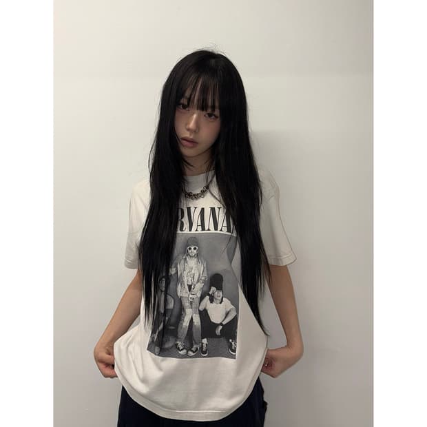GOOD ROCK SPEED NIRVANA Photo Tee