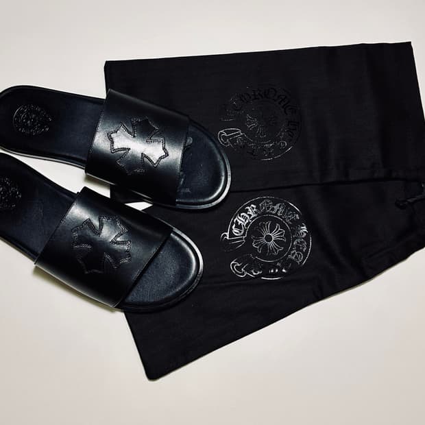 크롬하츠 CH 슬라이드 44사이즈 블랙 신품 슬리퍼 샌들