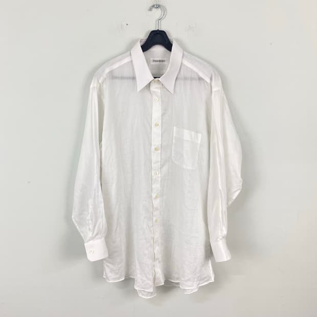 YSL 입생로랑 린넨 마 화이트 셔츠