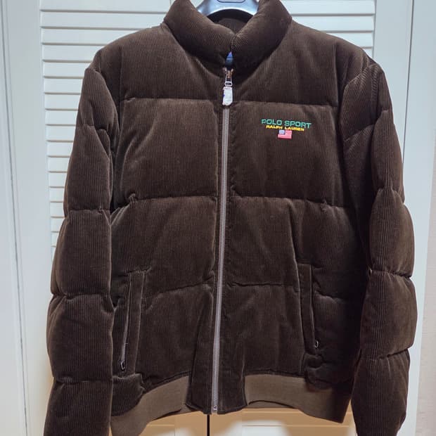 폴로 코듀로이 패딩 브라운 L