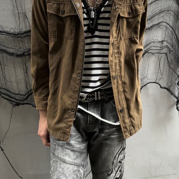 Jpn 00s inspire 왁싱 그런지 자켓