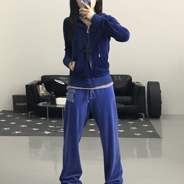 Juicy Couture Navy Zip Up Hoodies