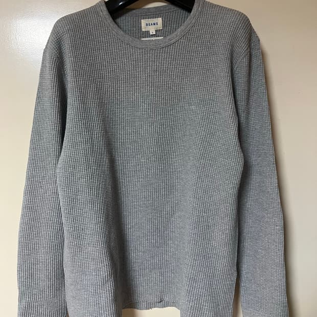 빔즈 와플 써멀 티셔츠 그레이 L