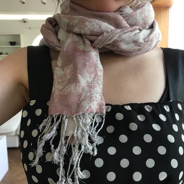 vintage pink scarf