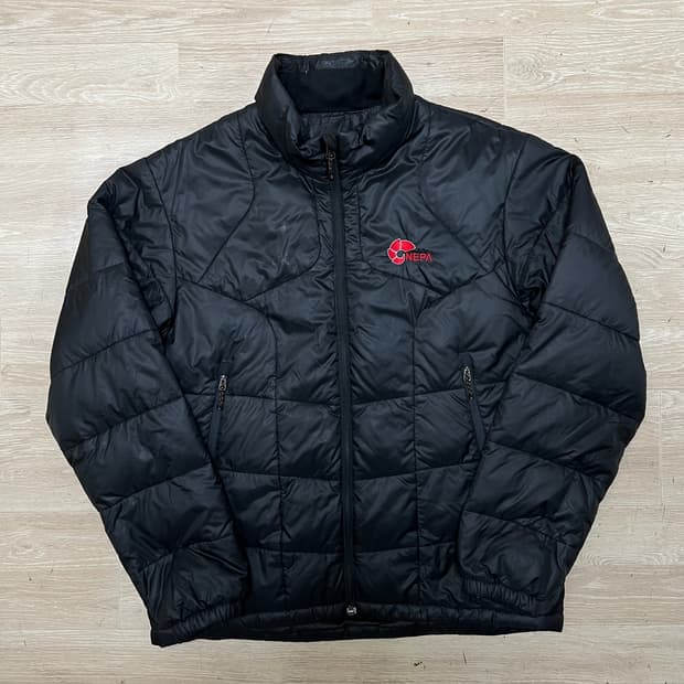 네파 덕다운 산양 로고 스탠드넥 경량패딩 점퍼 [블랙] M/95