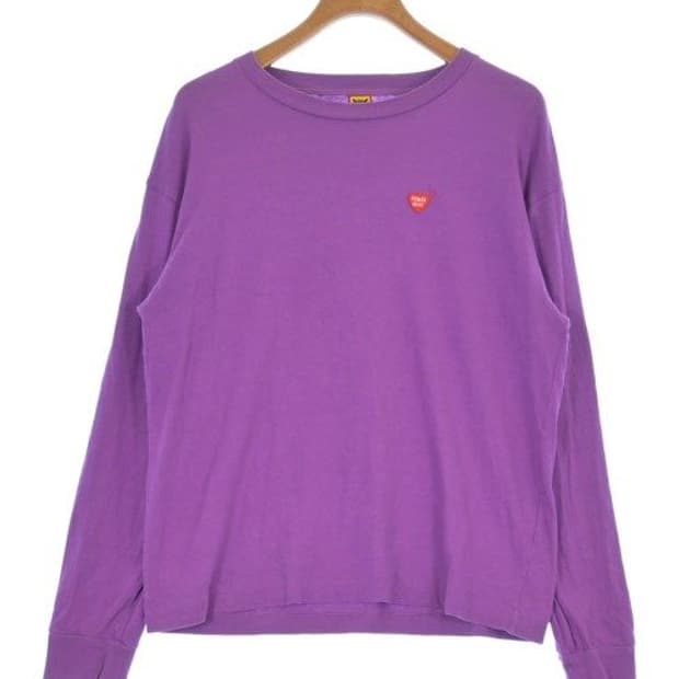 휴먼 메이드 그래픽 롱슬리브 티셔츠 퍼플