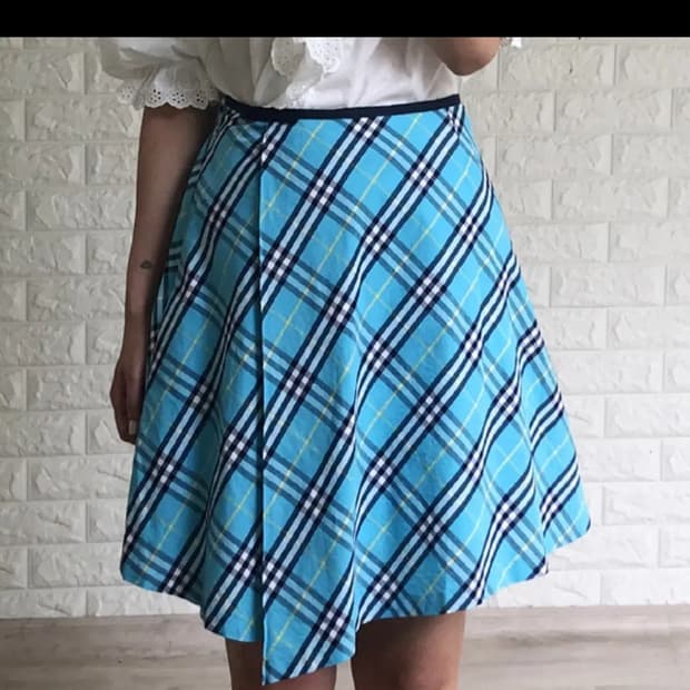 vintage BURBERRY blue check 빈티지버버리체크스커트