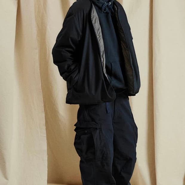 나나미카  풀오버 후드 네이비