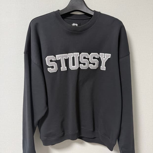 [L] 스투시 릴렉스드 오버사이즈드 크루넥 블랙