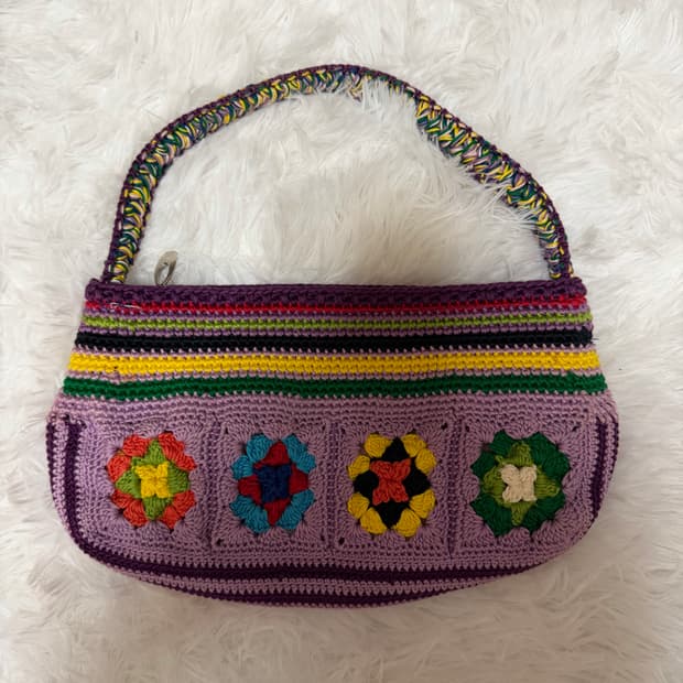 핸드메이드 뜨개 토트백