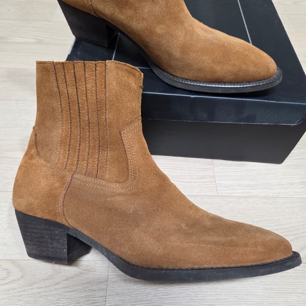 웨스턴 부츠 길프 44 스웨이드 가죽 비브람