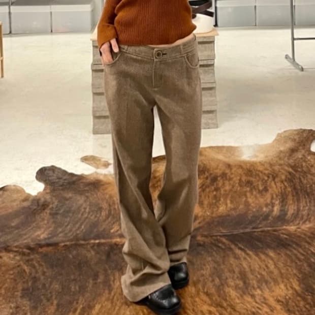 MAX&CO herringbone flare slacks