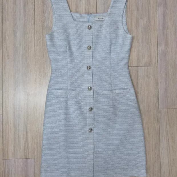 시스티나 트위드 버튼 스퀘어넥 원피스 55