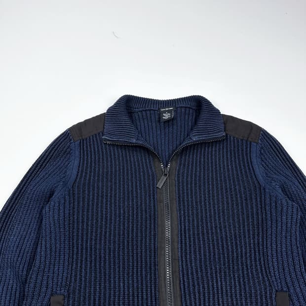 캘빈클라인 CK 네이비 풀오버 니트 집업 (M)