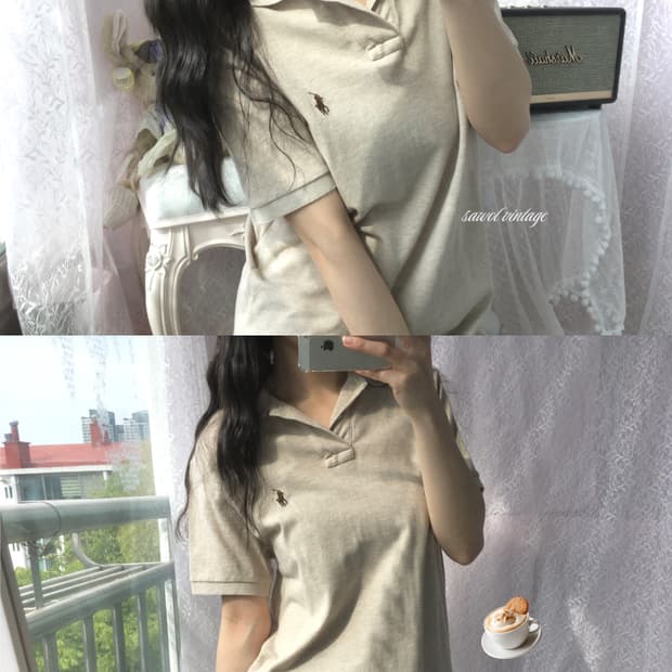 Polo mocha latte pk tee