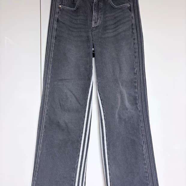 (새상품) 데님 트랙팬츠 블랙 M