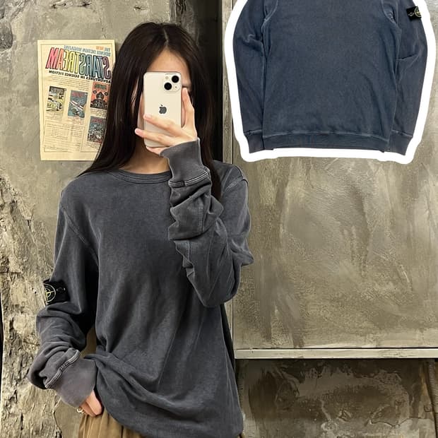 스톤 아일랜드 맨투맨 그레이 L #csz392