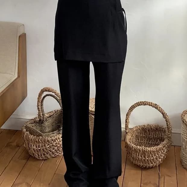 프렌치오브 랩 치마바지 슬랙스 팬츠