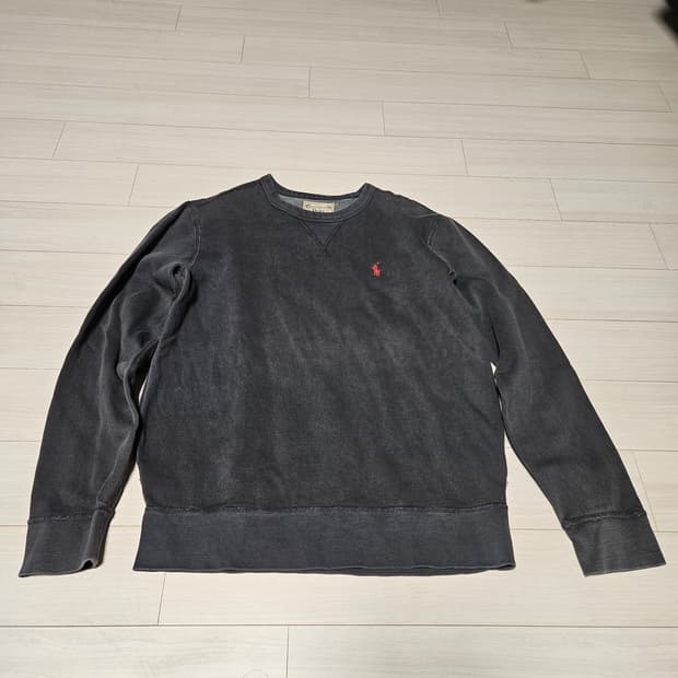 폴로 가먼트다이 맨투맨 - 폴로 블랙 /M사이즈