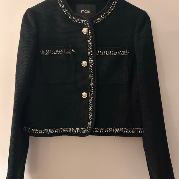 [Maje] 블랙 트위드 자켓 (새상품)