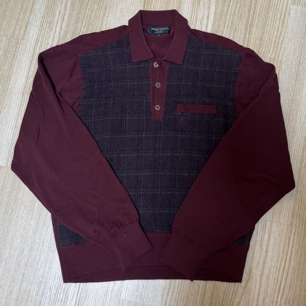 YSL 입생로랑 빈티지 버건디 니트