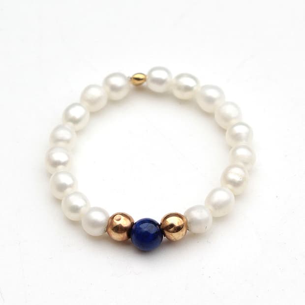 마이크로진주 라피스라줄리 반지 11호