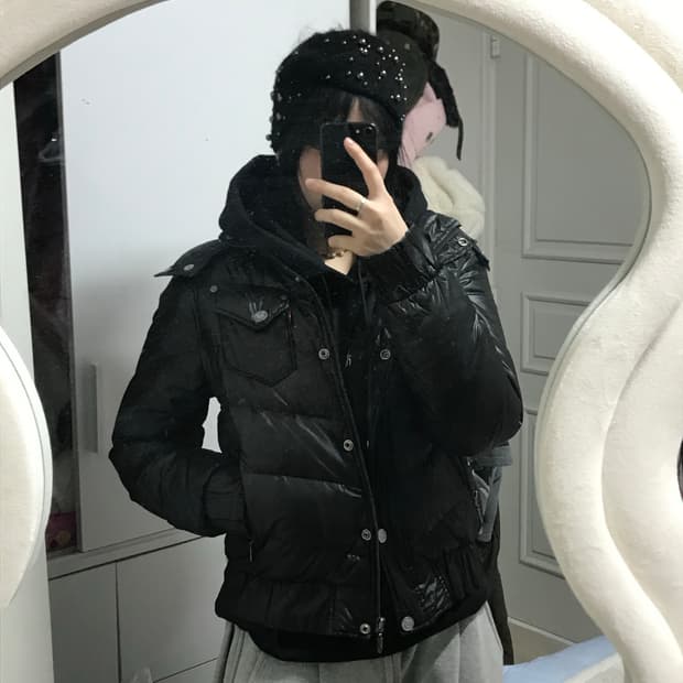 리바이스 덕다운 후드패딩