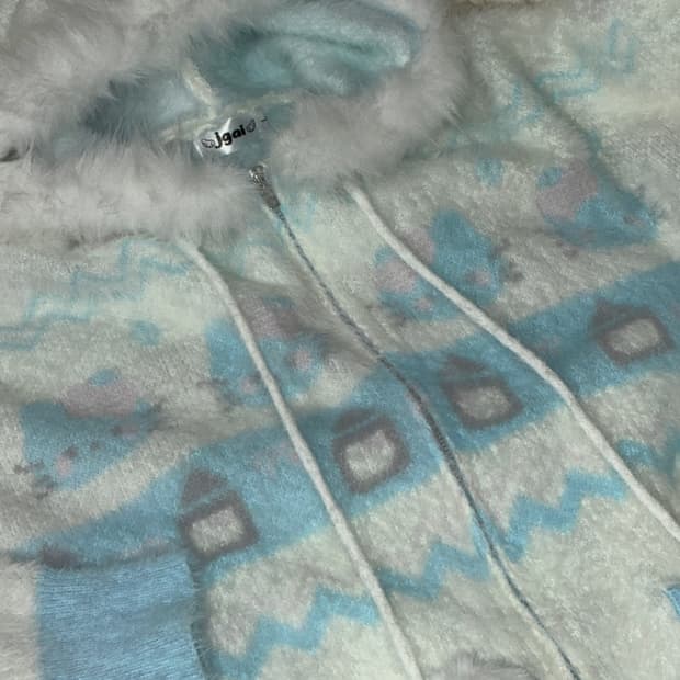 딸기부티크 키티 토끼귀 갸루 후드 자켓