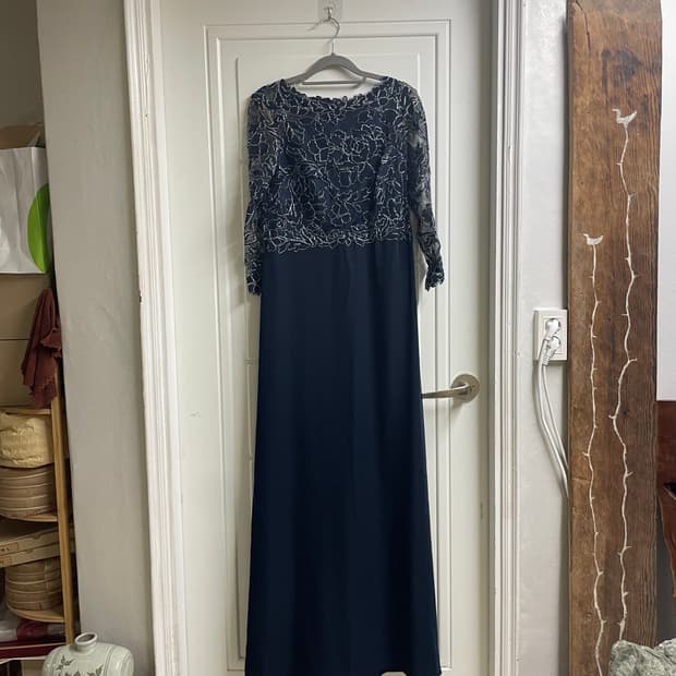 타다시 쇼지(TADASHI SHOJI) 네이비 롱 드레스