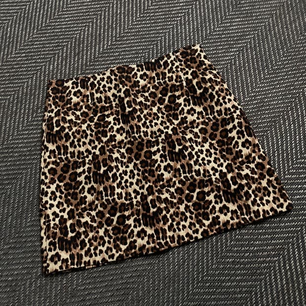 빈티지 y2k 레오파드 미니 스커트 y 4587
