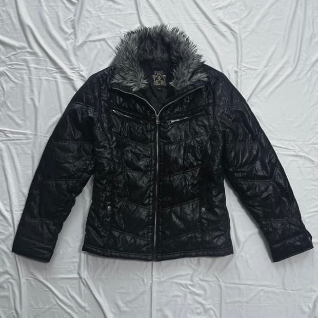 Vintage fur puffer jacket