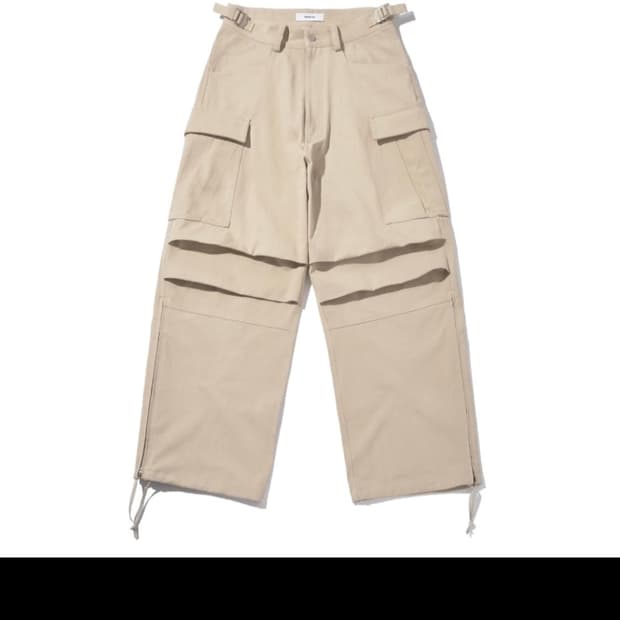 (1)Nonnod 사이드 집 카코팬츠 베이즈 23FW