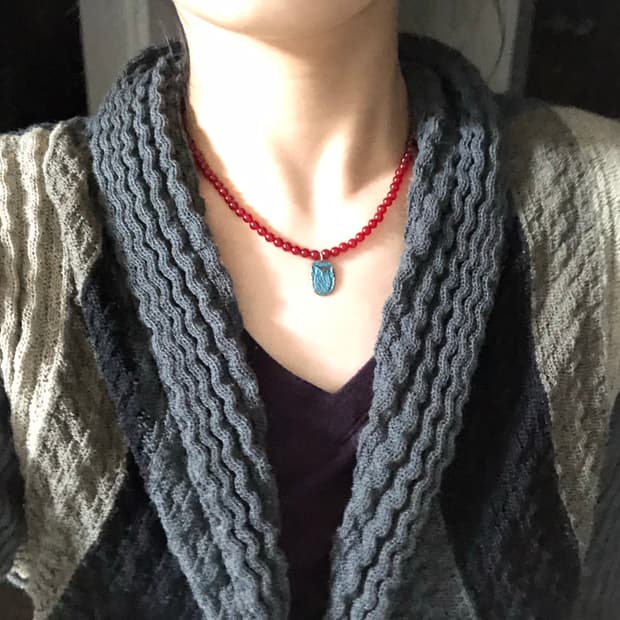 [휘마쿠마] 마노부엉이 빈티지 목걸이