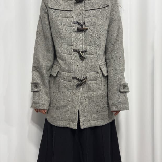 via roma wool duffle hood coat